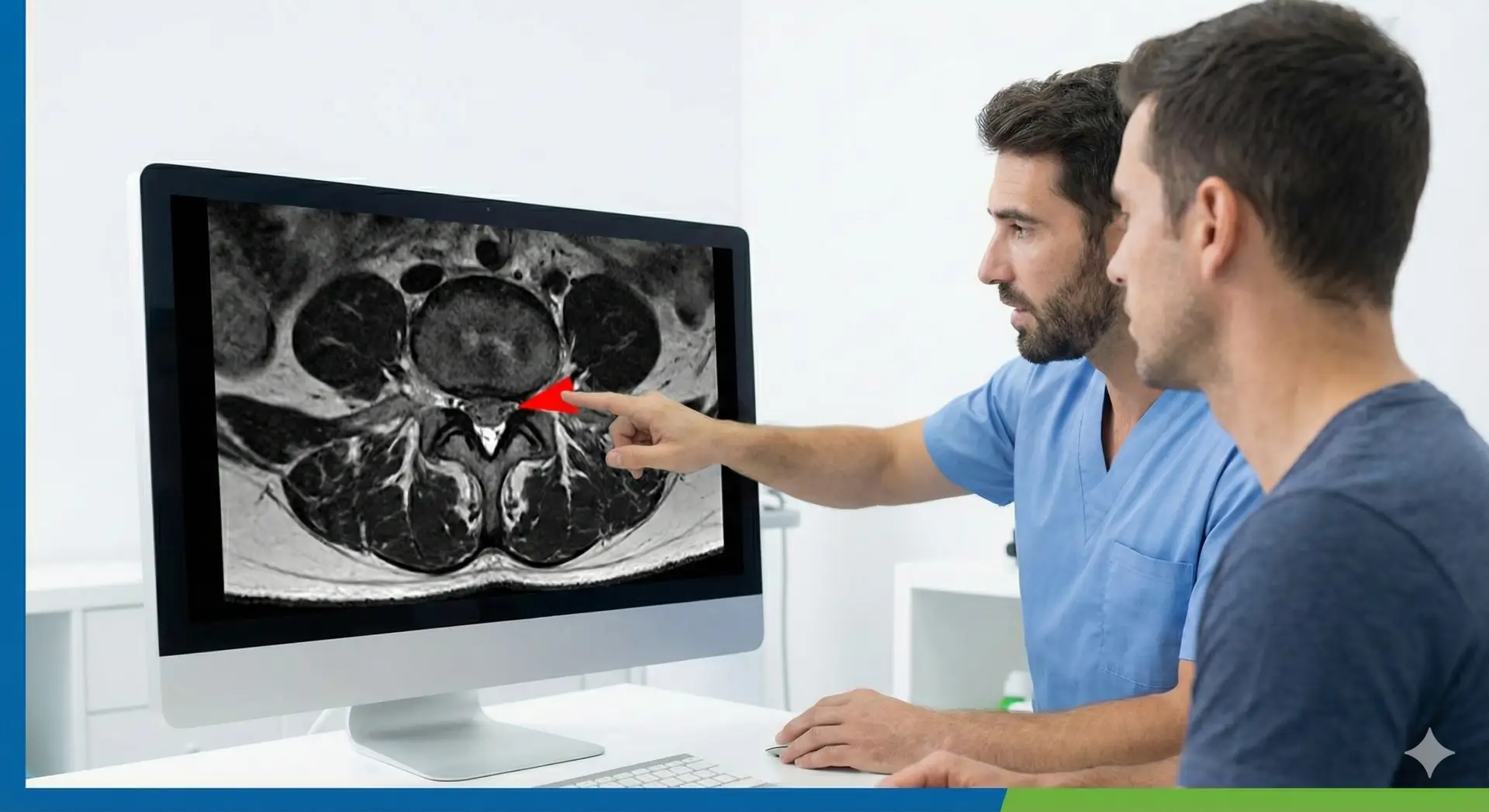 Consultation médicale avec imagerie médicale.